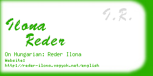 ilona reder business card